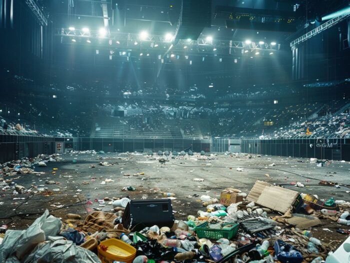 After-concert garbage disposal